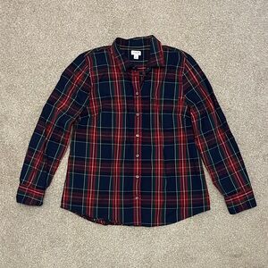 J. Crew Red and Blue Plaid Button Down Shirt